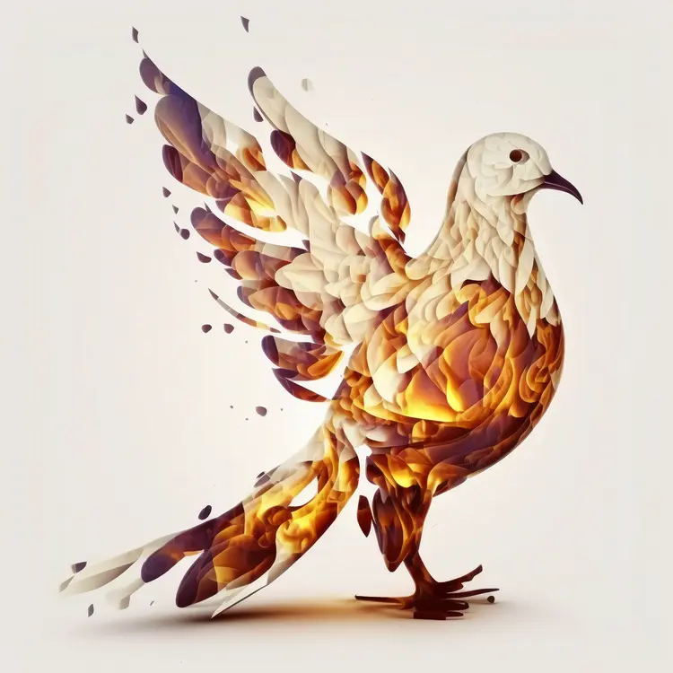 Beautiful Artistic Dove Illustration