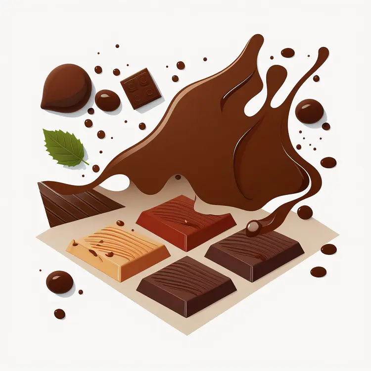 Delicious Chocolate Bars and Pieces