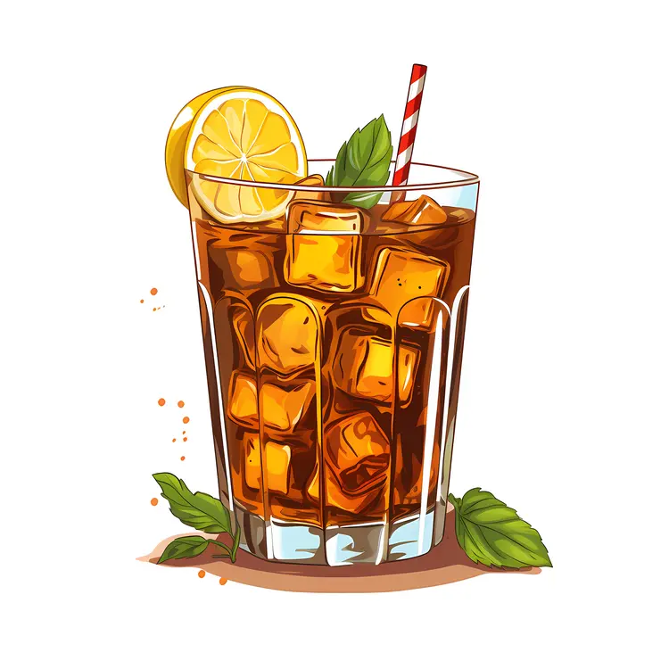 Iced Tea with Lemon and Mint