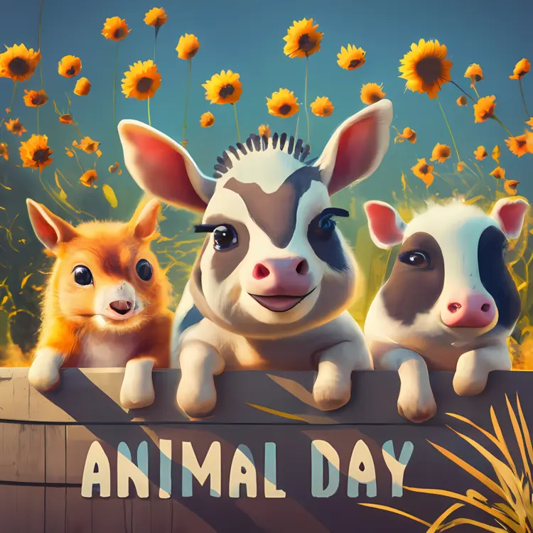 Animal Day with Happy Animals
