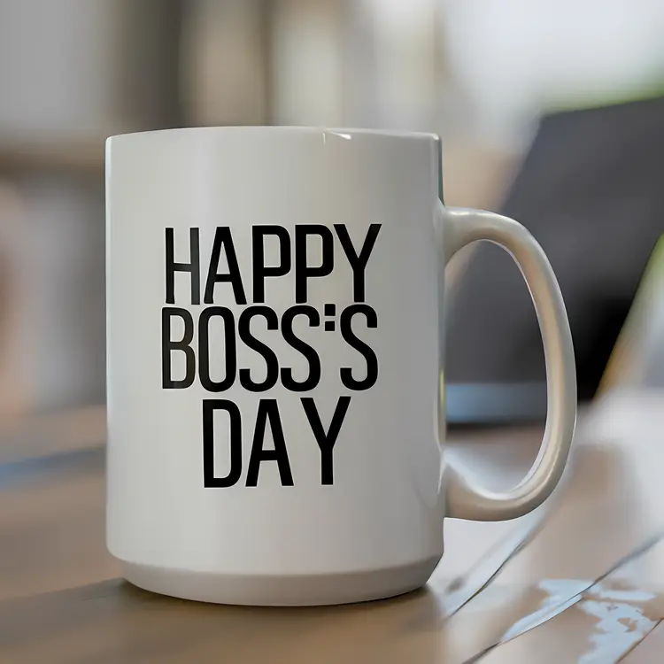 Happy Boss's Day Mug on Desk