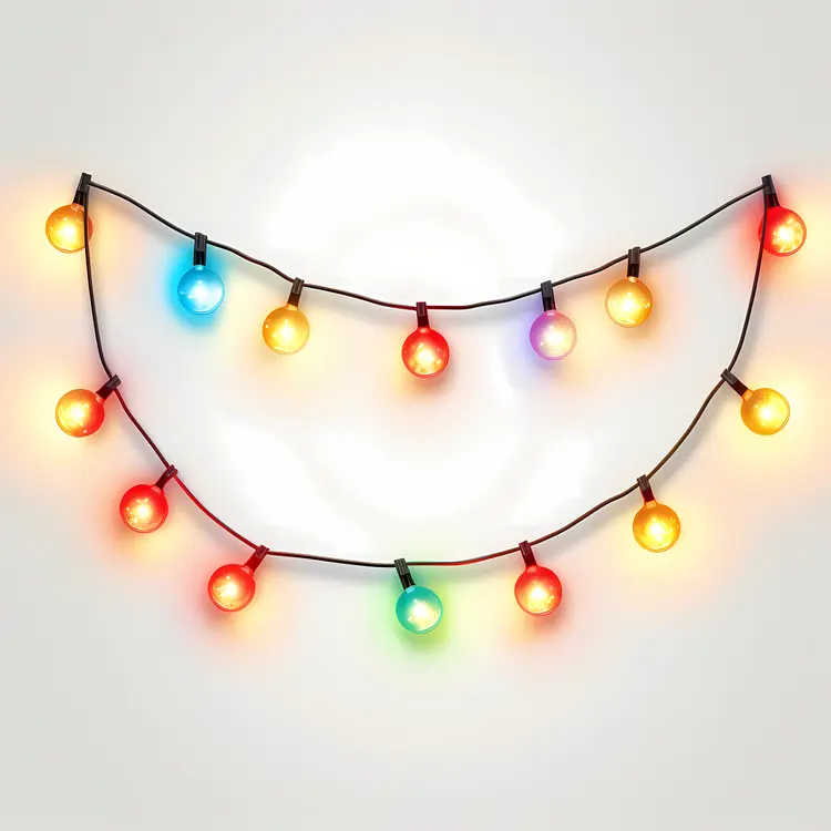 Colorful String Lights with Round Bulbs