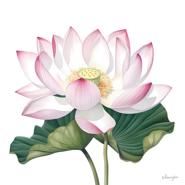 Beautiful Lotus Flower Illustration