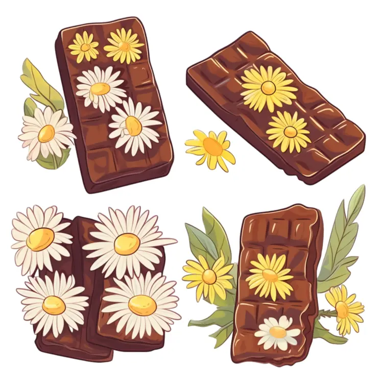 Chocolate Bars with Daisies