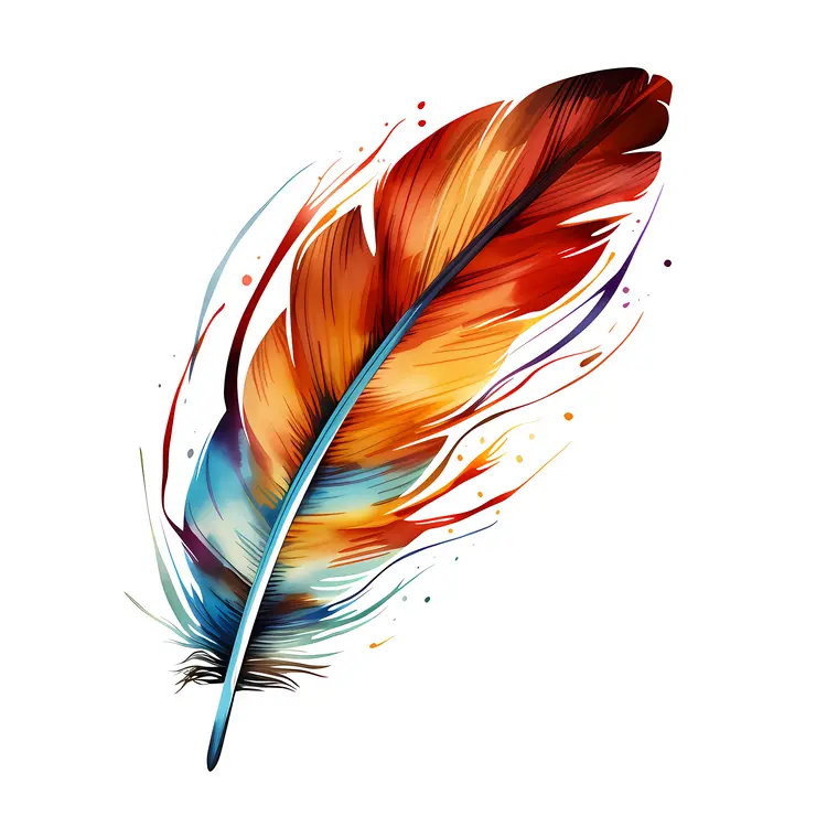 Vibrant Colorful Feather