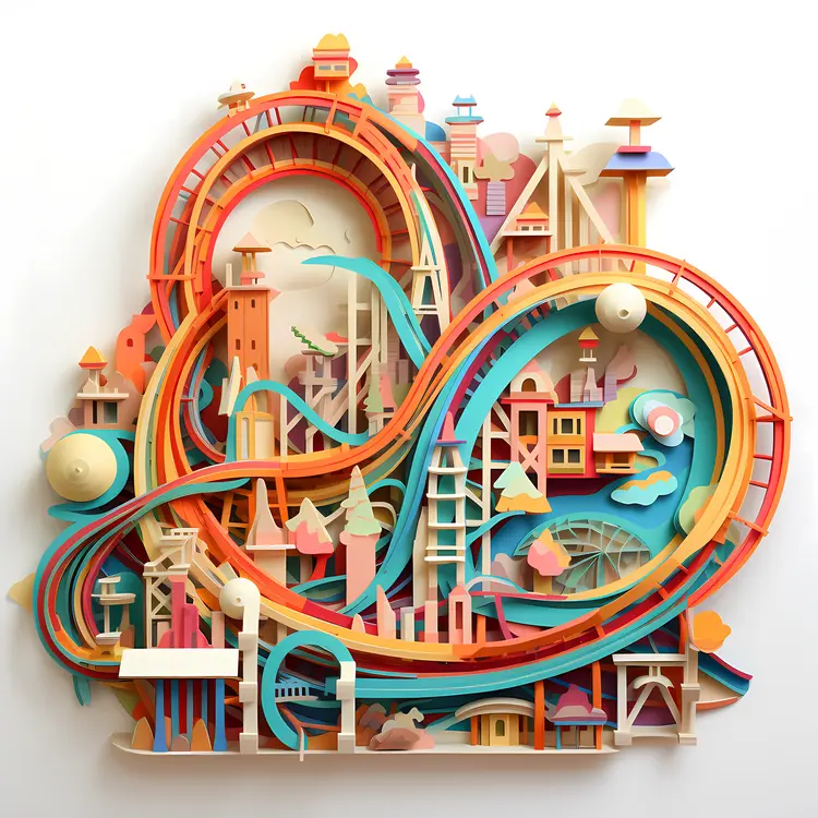 Colorful Roller Coaster