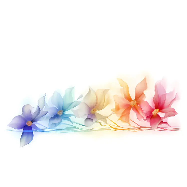 Rainbow Flowers in Bloom