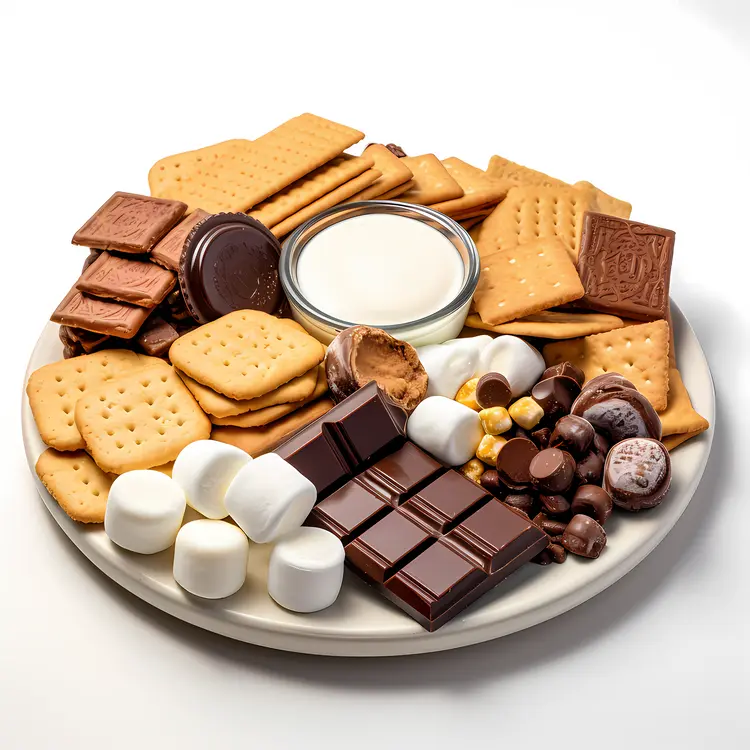 S'mores Ingredients on a Plate