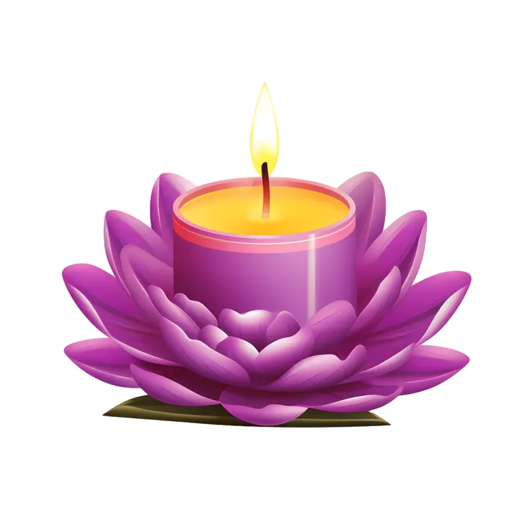 Purple Lotus Candle for Peace