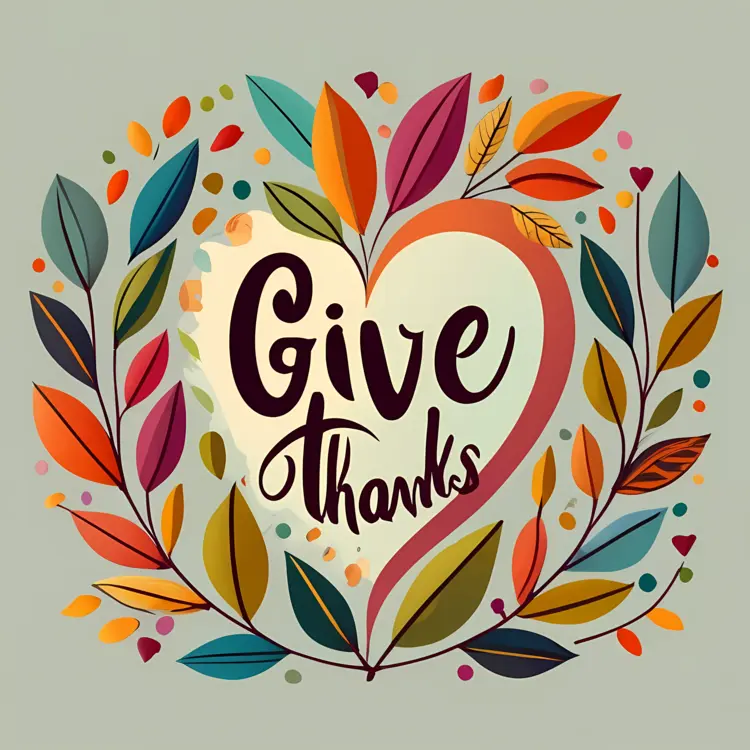 Give Thanks Heart Design