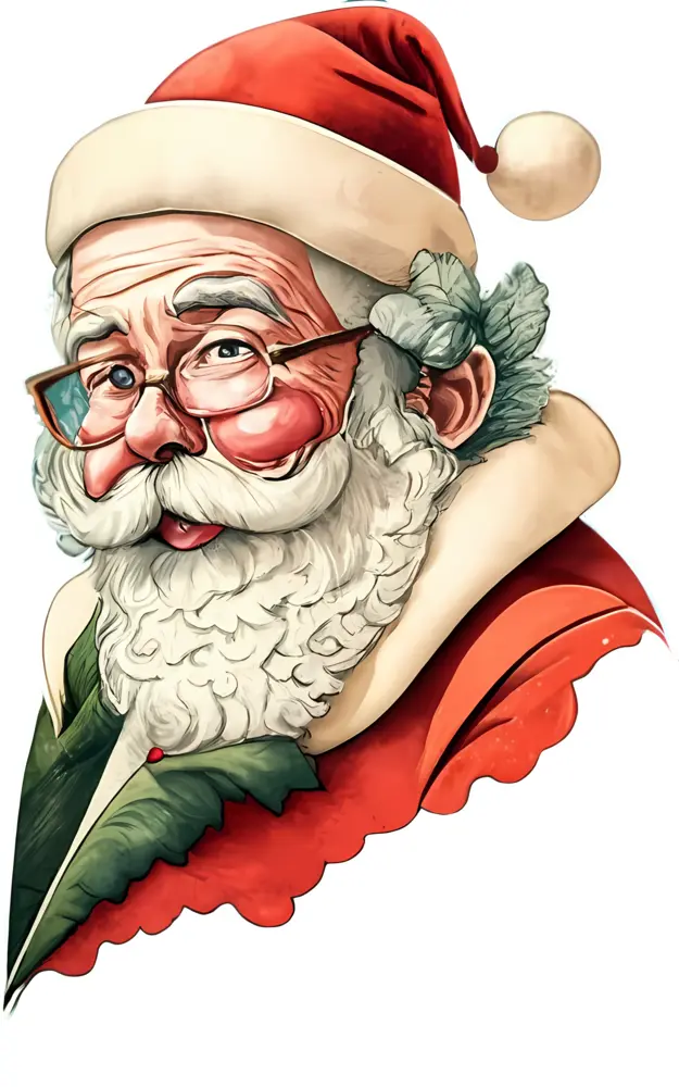 Santa Claus with Glasses and Beard