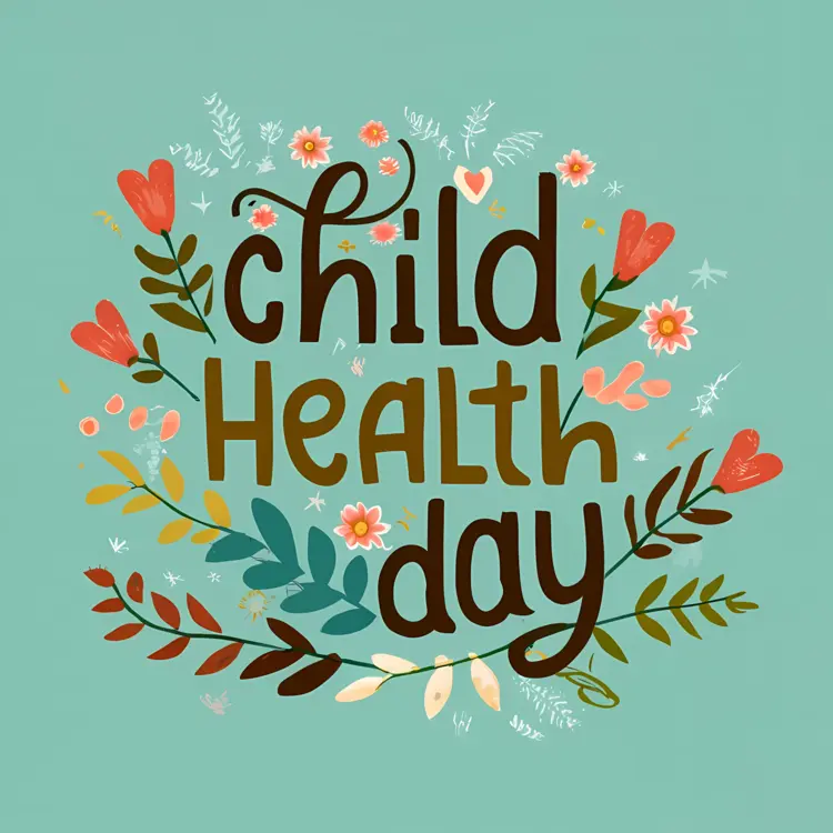 Child Health Day Celebration with Floral Design
