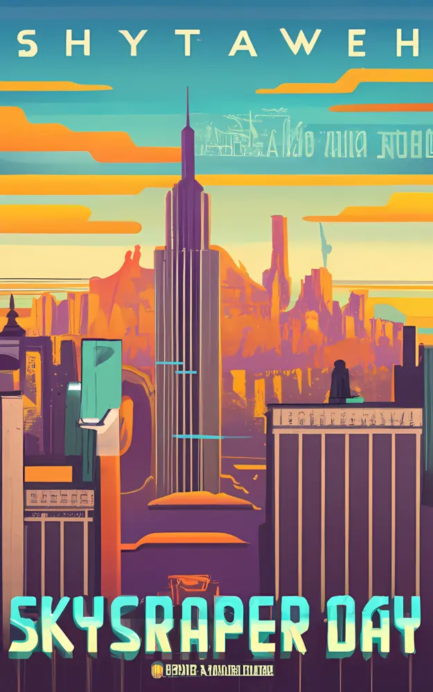 Skyscraper Day Celebration Poster