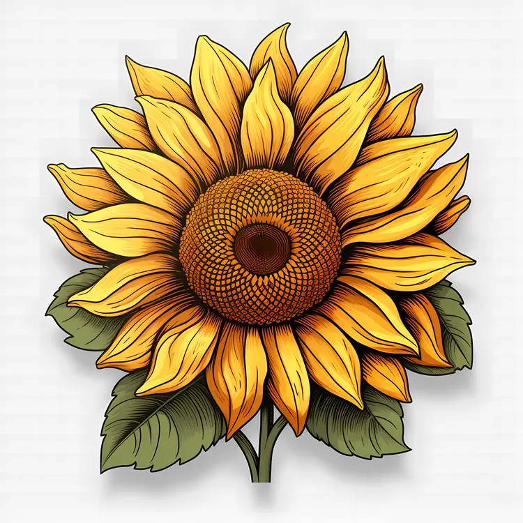 Beautiful Sunflower Illustration