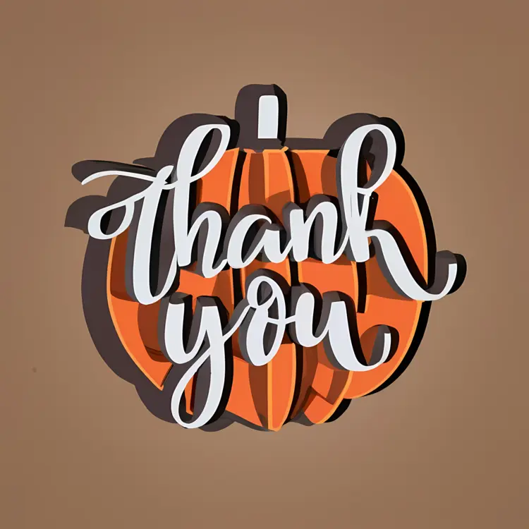 Thank You Pumpkin Illustration