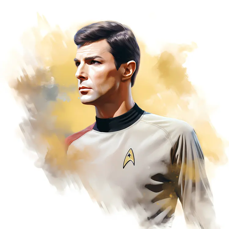Man in Starfleet Uniform Illustration