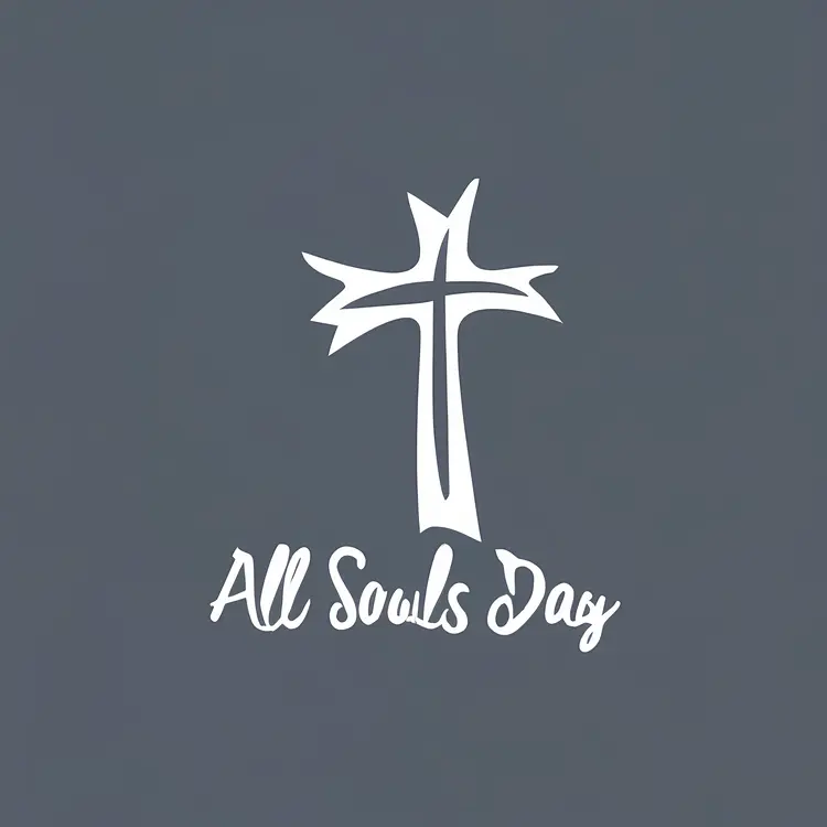 Simple Cross Design for All Souls Day