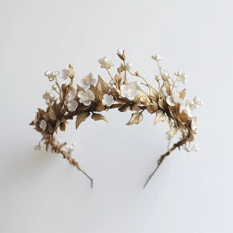 Golden Floral Headband