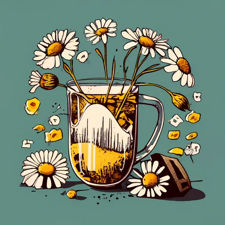 Chamomile Tea with Flowers