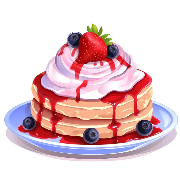 Creamy Pancakes with Berries
