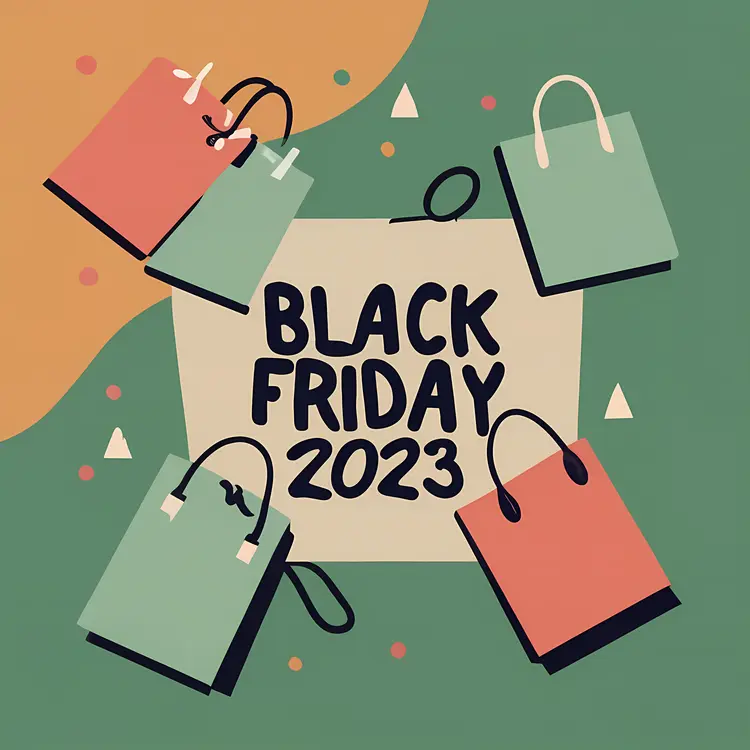 Black Friday 2023 Shopping Bags Illustration