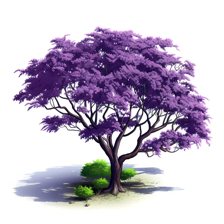 Purple Tree with Lush Foliage