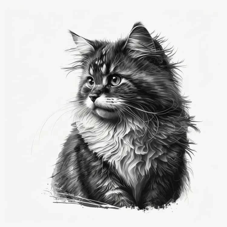 Fluffy Cat Portrait