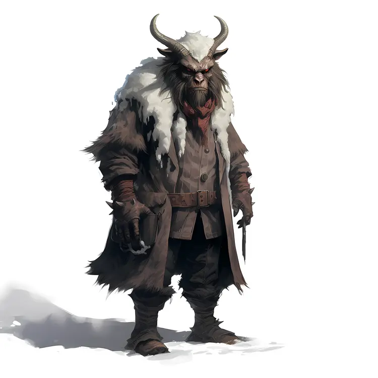 Horned Demon in Fur Coat