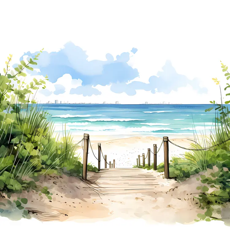 Serene Beach Path