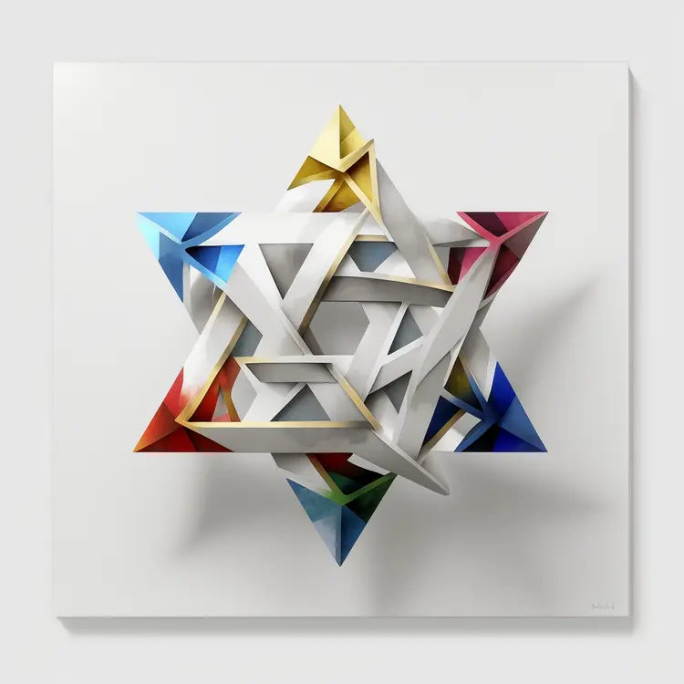 Colorful Geometric Star of David