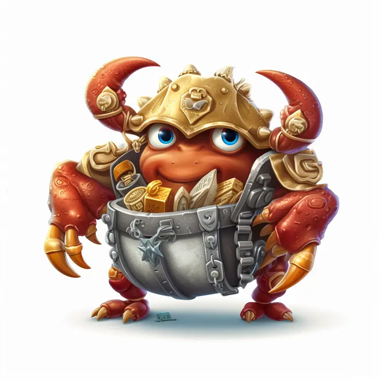 Armored Crab with Treasure