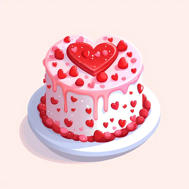 Heart Cake for Valentine's Day