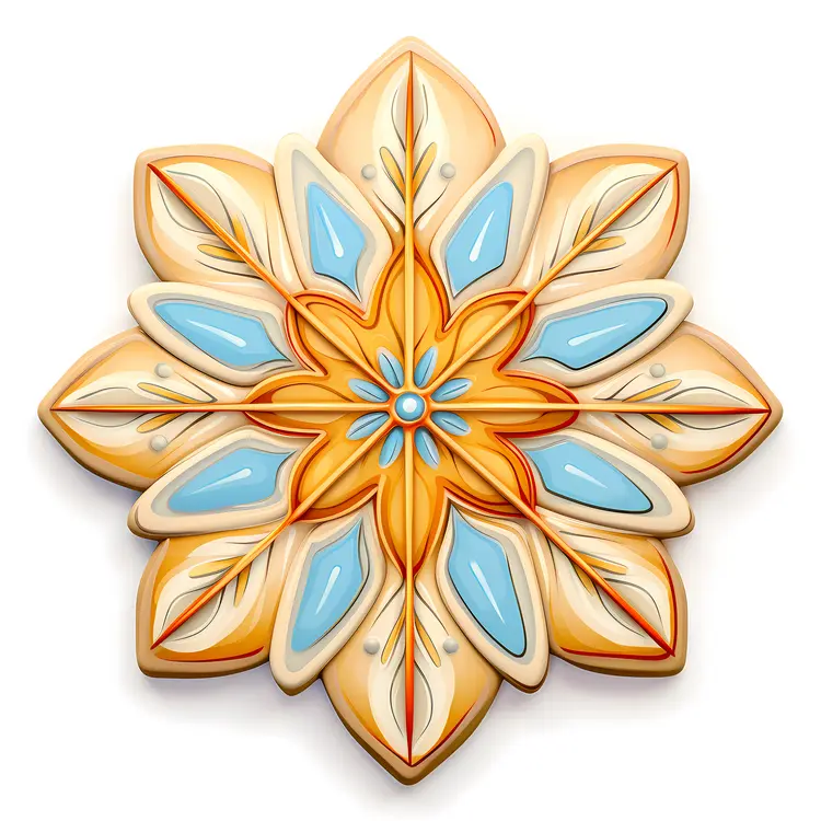 Colorful Patterned Decorative Cookie