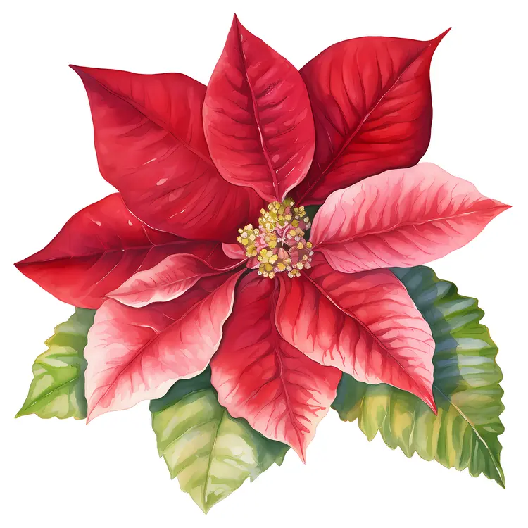Beautiful Red Poinsettia for Christmas Decor