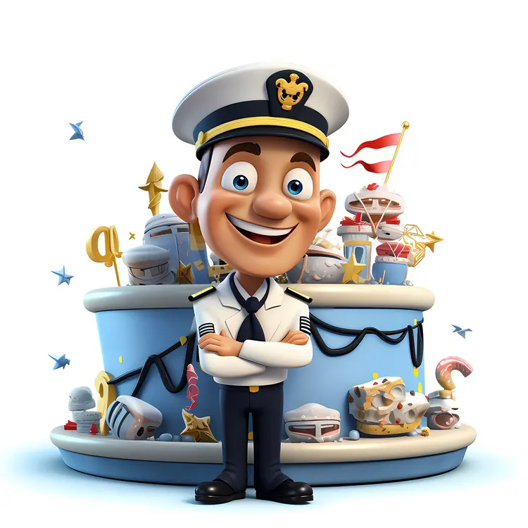 Happy Sailor with Celebration Cake