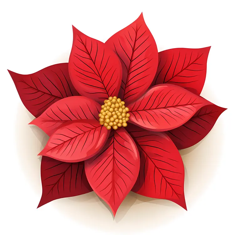 Beautiful Red Poinsettia for Christmas Decoration