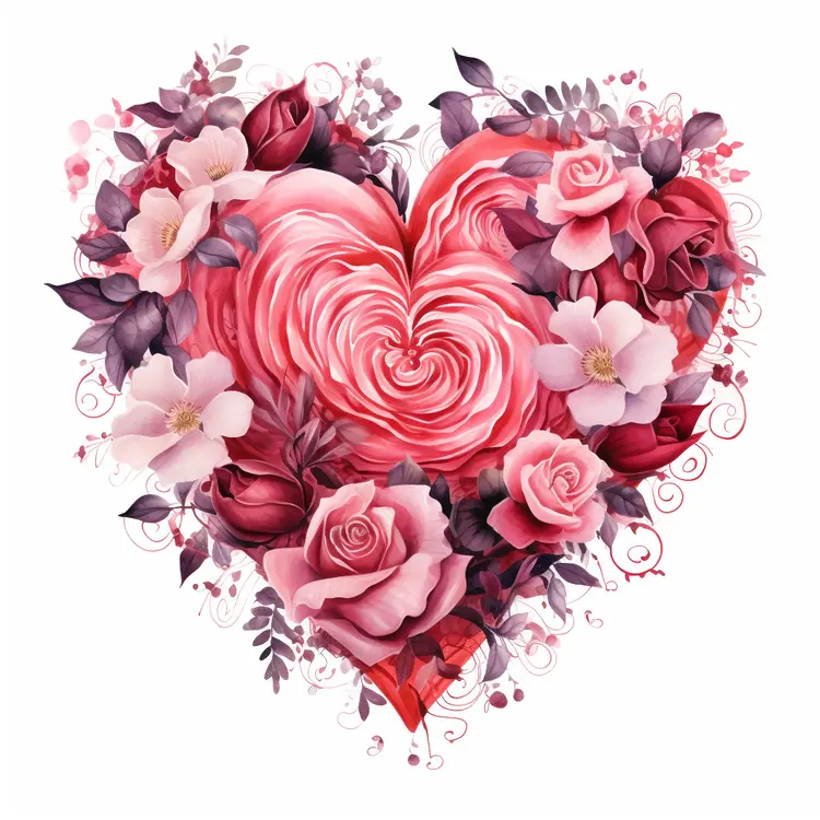 Heart of Roses for Valentine's Day
