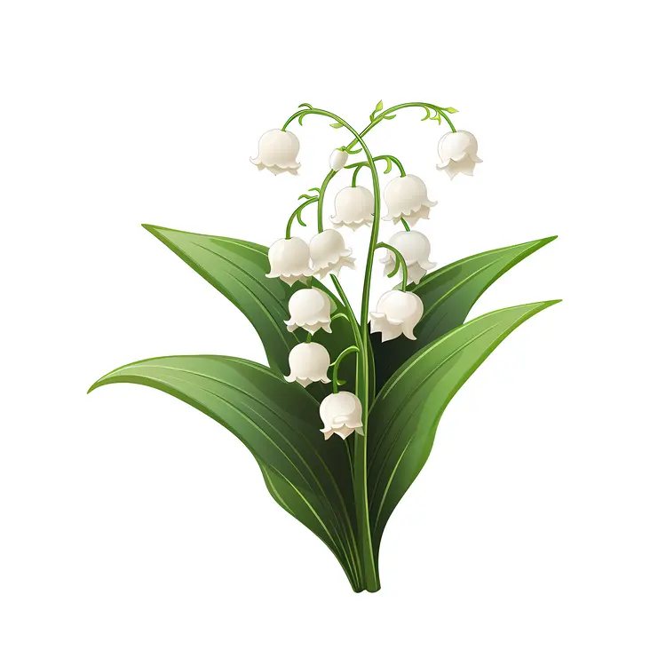 Minimalist Lily of the Valley Illustration
