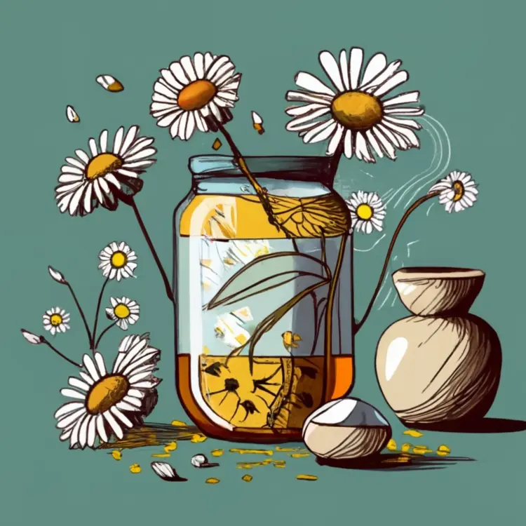 Chamomile Tea in Jar