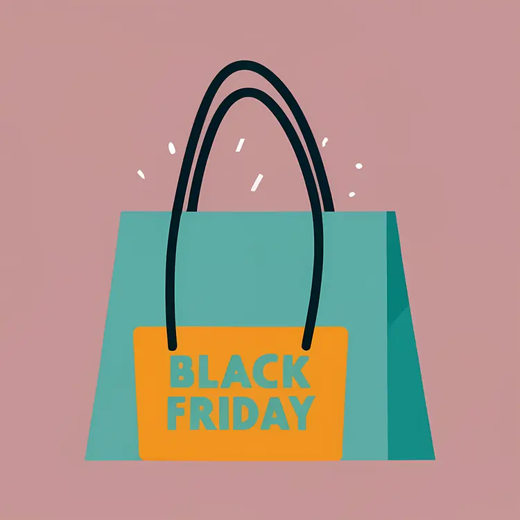 Black Friday Shopping Bag Illustration