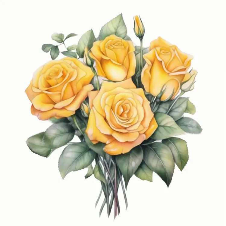 Beautiful Yellow Roses Bouquet