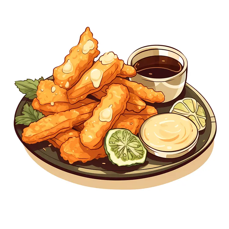 Tempura Dish with Dipping Sauce