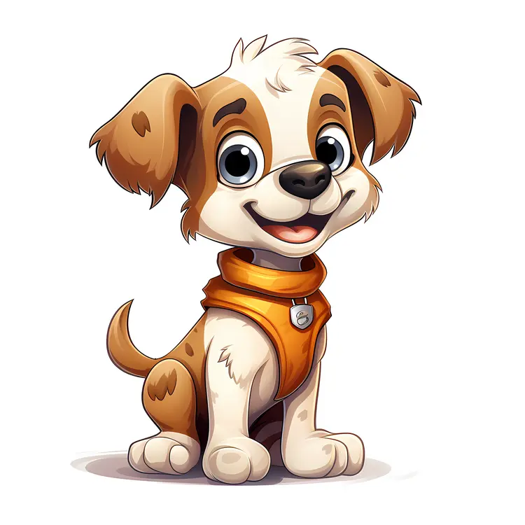 Cute Cartoon Puppy Dog Illustration
