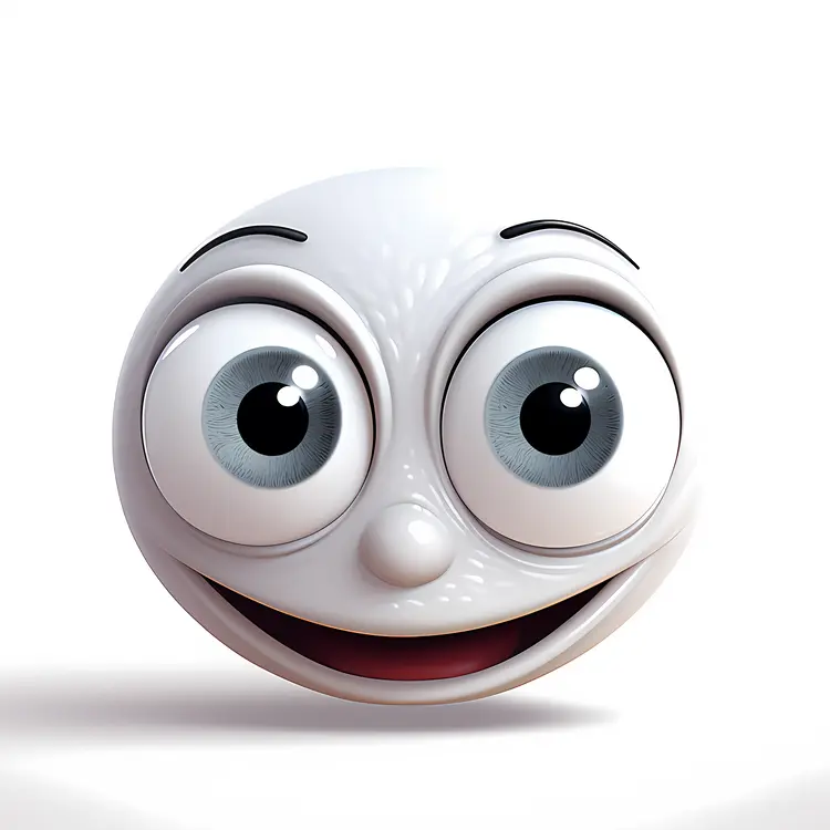 Happy Face with Big Eyes Emoji