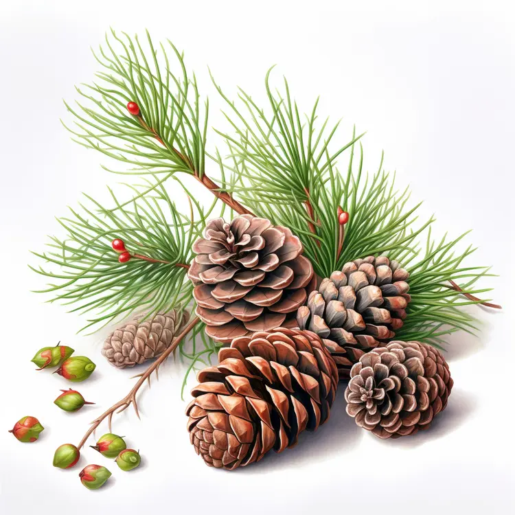Pine Cones and Pine Needles for Christmas Decor