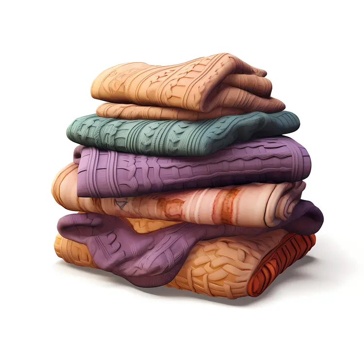 Warm Stack of Folded Sweaters
