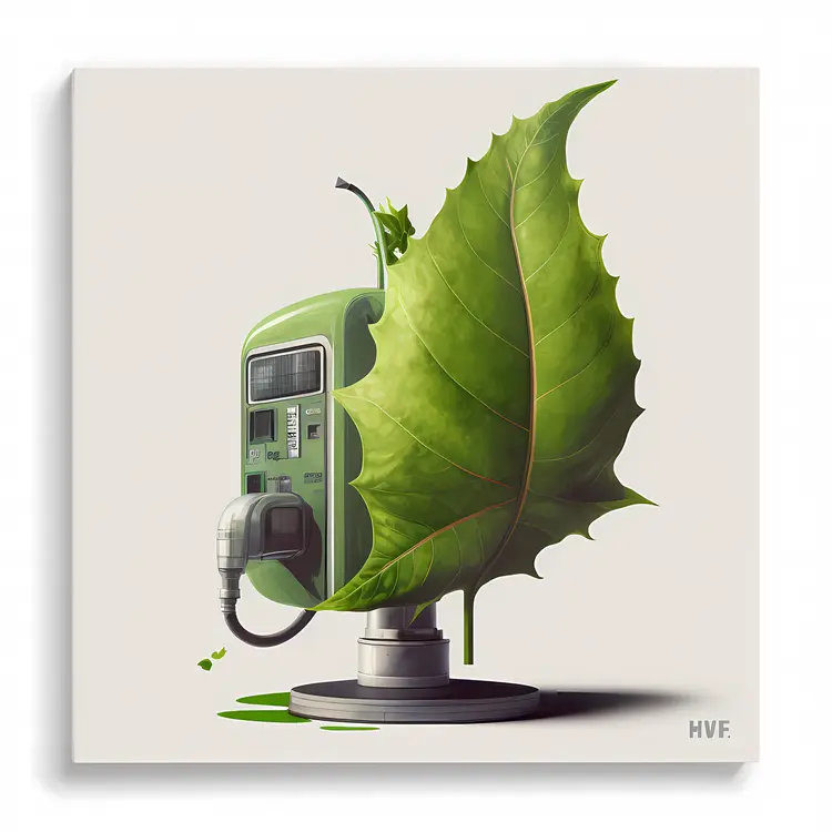 Green Leaf with Eco-Friendly Device