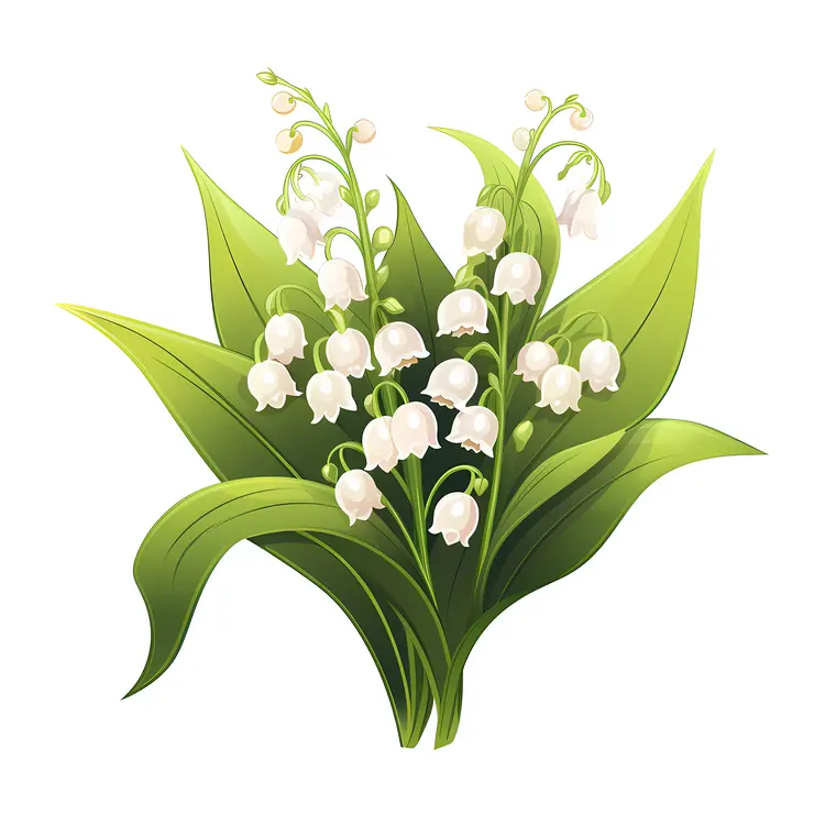 Elegant Lily of the Valley Illustration