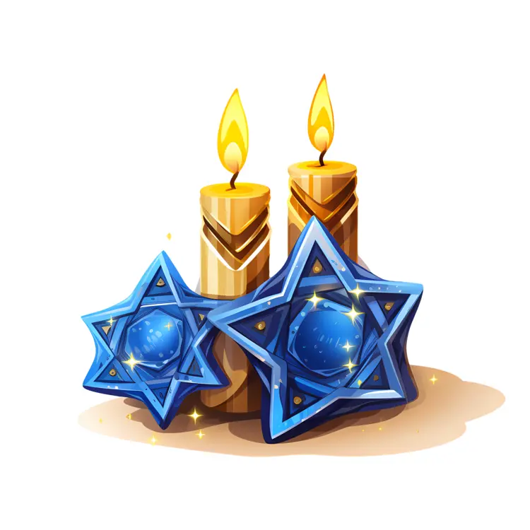 Blue Star Candles Decoration