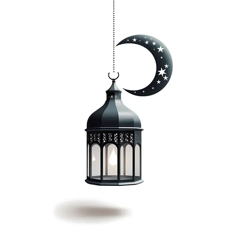 Hanging Lantern with Crescent